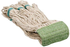 PRO-SOURCE - 5" Green Head Band, Large Cotton Loop End Mop Head - 4 Ply, Clamp Jaw Connection, Use for Finishing - Eagle Tool & Supply