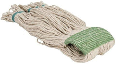 PRO-SOURCE - 5" Green Head Band, X-Large Cotton Loop End Mop Head - 4 Ply, Clamp Jaw Connection, Use for Finishing - Eagle Tool & Supply