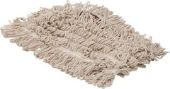 PRO-SOURCE - 36" Long x 5" Wide Yarn Blend Dust Mop Head - Snap-On, Red, Looped Head, Launderable - Eagle Tool & Supply