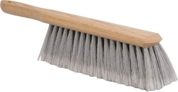 PRO-SOURCE - Plastic Counter Duster - 2-1/2" Bristle Length, 9" Long Head, Hardwood Handle, Gray - Eagle Tool & Supply