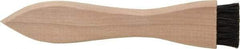 PRO-SOURCE - 4-3/4" OAL, Horsehair Dirt Brush - 1/2" Bristle Length, 7/8" Long x 1-3/32" Wide Head, Straight Hardwood Handle - Eagle Tool & Supply