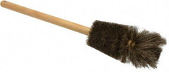 Made in USA - Tampico Food Service Brush - 5-3/4" x 4-1/2" Long x 4-1/2" Wide Head, 5-3/4" OAL, White, Wood Block - Eagle Tool & Supply