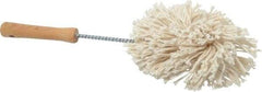 Made in USA - Cotton Food Service Brush - 11" Long x 3" Wide Head, 3-1/2" OAL, Ivory, Wood Block - Eagle Tool & Supply