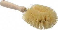 Made in USA - Tampico Food Service Brush - 3-1/2" x 3-1/2" Long x 3-1/2" Wide Head, 3-1/2" OAL, White, Wood Block - Eagle Tool & Supply