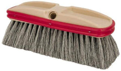 PRO-SOURCE - 10" Overall Length, Vehicle Wash Brush - Natural Colored Tampico Bristles - Eagle Tool & Supply