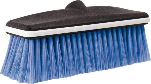 PRO-SOURCE - 10" Overall Length, Vehicle Wash Brush - Blue and Black, Plastic Bristles - Eagle Tool & Supply