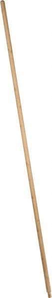 PRO-SOURCE - 48 x 7/8" Wood Handle for Push Brooms - Threaded Connection, Tan - Eagle Tool & Supply