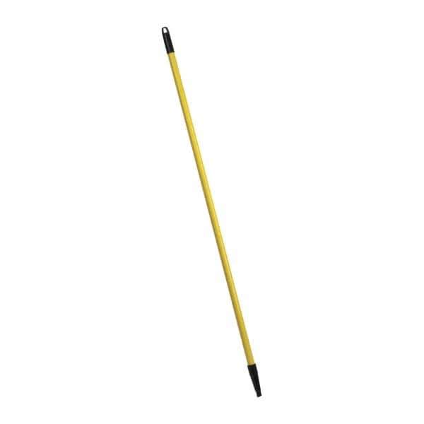 PRO-SOURCE - 48 x 1" Fiberglass Handle for Push Brooms - Threaded Connection, Yellow - Eagle Tool & Supply