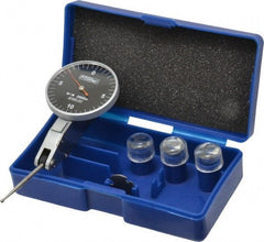 Fowler - 0.0005 Inch Dial Graduation, Dial Test Indicator - 1-1/2 Inch Black Dial, 0-10-0 Dial Reading - Eagle Tool & Supply