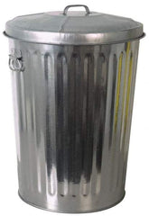 PRO-SOURCE - Galvanized Metal Pail with Lid - Galvanized Metal, 23-1/2" High - Eagle Tool & Supply