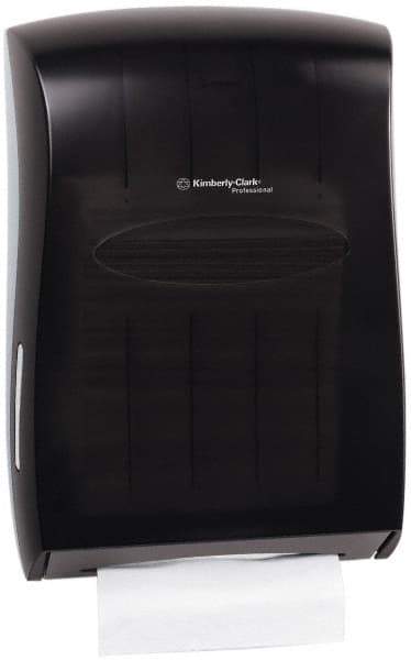 Kimberly-Clark Professional - Hands Free, Plastic Paper Towel Dispenser - 18.88" High x 13-1/4" Wide x 5.88" Deep, 2-1/2 Sleeves, Smoke (Color) - Eagle Tool & Supply