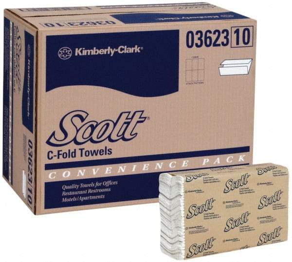 Scott - 1 Ply White C-Fold Paper Towels - 10-1/8" Wide - Eagle Tool & Supply