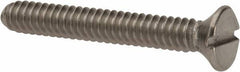 Value Collection - #6-32 UNC, 1" OAL Slotted Drive Machine Screw - Flat Head, Grade 316 Stainless Steel, Uncoated, Without Washer - Eagle Tool & Supply
