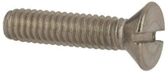 Value Collection - #8-32 UNC, 3/4" OAL Slotted Drive Machine Screw - Flat Head, Grade 316 Stainless Steel, Uncoated, Without Washer - Eagle Tool & Supply