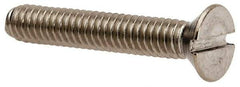Value Collection - #8-32 UNC, 1" OAL Slotted Drive Machine Screw - Flat Head, Grade 316 Stainless Steel, Uncoated, Without Washer - Eagle Tool & Supply