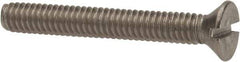 Value Collection - #8-32 UNC, 1-1/4" OAL Slotted Drive Machine Screw - Flat Head, Grade 316 Stainless Steel, Uncoated, Without Washer - Eagle Tool & Supply