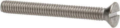 Value Collection - #8-32 UNC, 1-1/2" OAL Slotted Drive Machine Screw - Flat Head, Grade 316 Stainless Steel, Uncoated, Without Washer - Eagle Tool & Supply