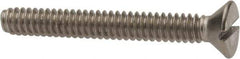 Value Collection - #10-24 UNC, 1-1/2" OAL Slotted Drive Machine Screw - Flat Head, Grade 316 Stainless Steel, Uncoated, Without Washer - Eagle Tool & Supply