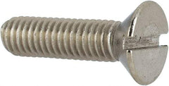 Value Collection - #10-32 UNF, 3/4" OAL Slotted Drive Machine Screw - Flat Head, Grade 316 Stainless Steel, Uncoated, Without Washer - Eagle Tool & Supply