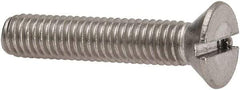 Value Collection - #10-32 UNF, 1" OAL Slotted Drive Machine Screw - Flat Head, Grade 316 Stainless Steel, Uncoated, Without Washer - Eagle Tool & Supply