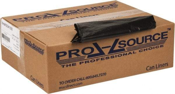 PRO-SOURCE - 0.8 mil Thick, Household/Office Trash Bags - 33" Wide x 39" High, Black - Eagle Tool & Supply