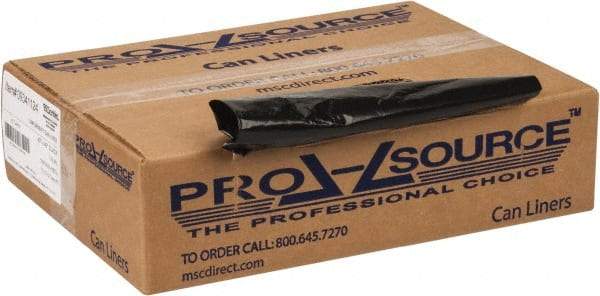 PRO-SOURCE - 1.25 mil Thick, Heavy-Duty Trash Bags - 40" Wide x 46" High, Black - Eagle Tool & Supply