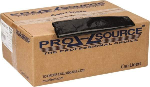 PRO-SOURCE - 1.25 mil Thick, Heavy-Duty Trash Bags - 38" Wide x 58" High, Black - Eagle Tool & Supply