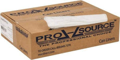 PRO-SOURCE - 0.8 mil Thick, Household/Office Trash Bags - 38" Wide x 58" High, Clear - Eagle Tool & Supply