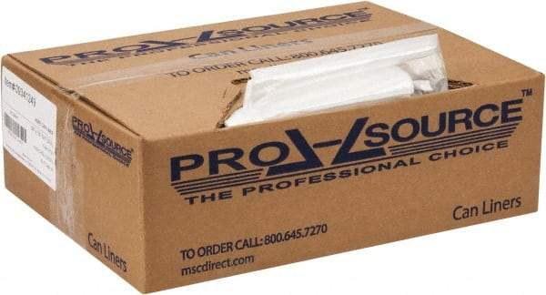 PRO-SOURCE - 0.31 mil Thick, Household/Office Trash Bags - 24" Wide x 33" High, Clear - Eagle Tool & Supply