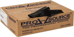 PRO-SOURCE - 0.6 mil Thick, Household/Office Trash Bags - 24" Wide x 31" High, Black - Eagle Tool & Supply