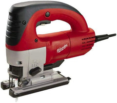 Milwaukee Tool - 6.5 Amp, 3,000 SPM, 1 Inch Stroke Length, Electric Jigsaw - 120V, 12.67 Ft. Cord Length, 45° Cutting Angle - Eagle Tool & Supply