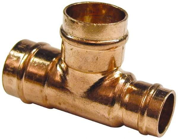 B&K Mueller - 3/4 x 3/4 x 1/2" Copper Pipe Tee - C x C x C, Presoldered - Eagle Tool & Supply