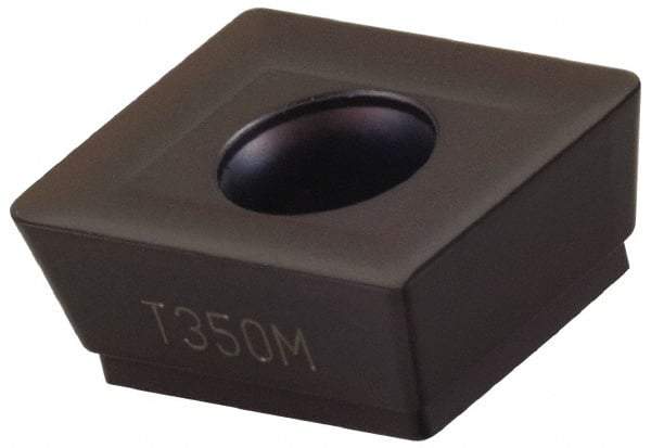 Seco - ACET150612 M14 Grade T350M Carbide Milling Insert - TiCN/Al2O3 Finish, 1/4" Thick, 0.047" Corner Radius - Eagle Tool & Supply