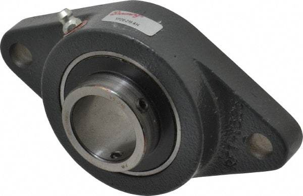 Browning - 1-3/16" ID, 5-9/16" OAL x 3-1/8" OAH 2-Bolt Flange Air Handling - 2,567 Lb Static Cap, 4,381 Lb Dyn Cap, 4-19/32" Btw Mnt Hole Ctrs, Cast Iron - Eagle Tool & Supply