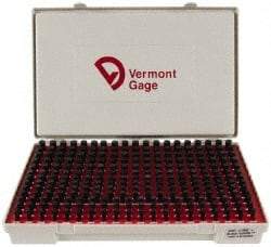 Vermont Gage - 250 Piece, 0.2515-0.5005 Inch Diameter Plug and Pin Gage Set - Plus 0.0002 Inch Tolerance, Class ZZ - Eagle Tool & Supply
