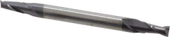 Accupro - 3/32", 3/16" LOC, 1/8" Shank Diam, 1-1/2" OAL, 2 Flute, Solid Carbide Square End Mill - Double End, AlTiN Finish, Spiral Flute, 30° Helix, Centercutting, Right Hand Cut, Right Hand Flute - Eagle Tool & Supply