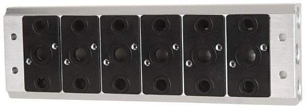 ARO/Ingersoll-Rand - 3/8", 3/8" 6 Station Manifold Stacking Solenoid Valve - For Use with 6 Station - Eagle Tool & Supply