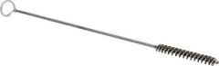 Schaefer Brush - 3" Long x 3/8" Diam Stainless Steel Long Handle Wire Tube Brush - Single Spiral, 27" OAL, 0.005" Wire Diam, 0.145" Shank Diam - Eagle Tool & Supply