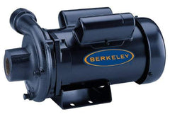 Berkeley - TEFC Motor, 230 Volt, 1 Phase, 2-1/2 HP, Cast Iron Straight Pump - 2 Inch Inlet, 1-1/2 Inch Outlet, 142 Max Head psi, Brass Impeller - Eagle Tool & Supply