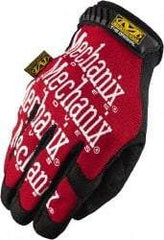 Mechanix Wear - Size M (9) Synthetic Leather General Protection Work Gloves - For Mechanic's & Lifting, Uncoated, Hook & Loop Cuff, Full Fingered, Red, Paired - Eagle Tool & Supply