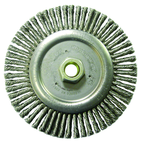 6" Diameter - 5/8-11" Arbor Hole - Stringer Bead Twist Steel Wire Straight Wheel - Eagle Tool & Supply