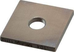 Mitutoyo - 0.104" Square Steel Gage Block - Accuracy Grade 0, Includes Certificate of Inspection - Eagle Tool & Supply