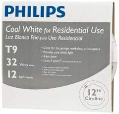 Philips - 32 Watt Fluorescent Tubular 4 Pin Lamp - 4,100°K Color Temp, 1,800 Lumens, T9, 12,000 hr Avg Life - Eagle Tool & Supply