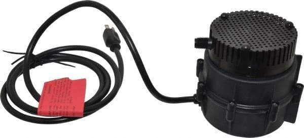 Little Giant Pumps - 1/50 HP, 4.4 psi, Nylon Miniature Submersible Pump - 1/4 Inch Outlet, 6 Ft. Long Power Cord, 1.1 Amp - Eagle Tool & Supply