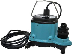 Little Giant Pumps - 1/3 hp, 115 Amp Rating, 115 Volts, Manual Operation, Dewatering Pump - Cast Iron Housing - Eagle Tool & Supply