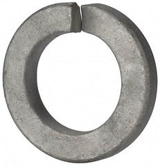 Value Collection - 1", 1.023" ID, 1/4" Thick Split Lock Washer - Grade 2 Spring Steel, Hot Dipped Galvanized Finish, 1.023" Min ID, 1.044" Max ID, 1.667" Max OD - Eagle Tool & Supply