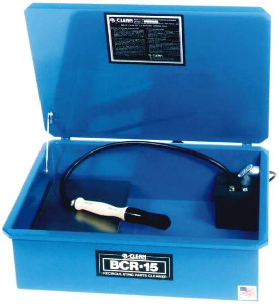 Build-All - Bench Top Solvent-Based Parts Washer - 5 Gal Max Operating Capacity, Steel Tank, 120 Input Volts - Eagle Tool & Supply