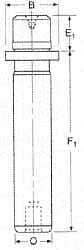 Dayton Lamina - 1" Diam x 4-3/16" Long Demountable Ball Bearing Guide Post - 5/16-18, 1-5/16" Collar OD, 1-3/16" Above Collar, Hardened Steel - Eagle Tool & Supply