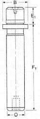 Dayton Lamina - 1" Diam x 4-3/16" Long Demountable Ball Bearing Guide Post - 5/16-18, 1-5/16" Collar OD, 1-3/16" Above Collar, Hardened Steel - Eagle Tool & Supply