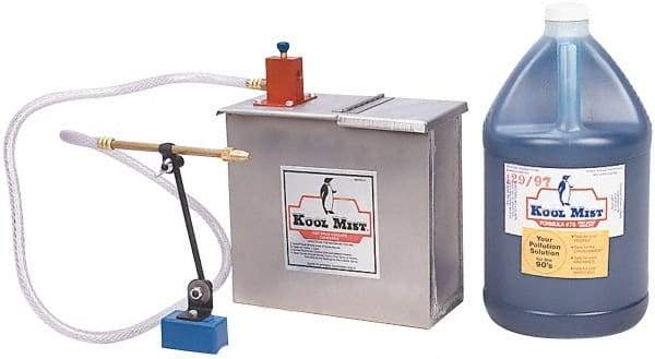 Kool Mist - 1 Outlet, 1 Gal Tank Capacity, Stainless Steel Tank Mist Coolant System - 6" Hose Length - Eagle Tool & Supply